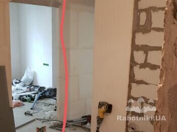 Кладка газоблоку та гіпсоблоку. Прорізи та перестінки.