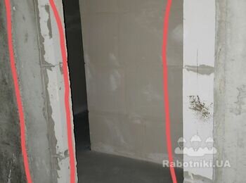 Кладка газоблоку та гіпсоблоку. Прорізи та перестінки.