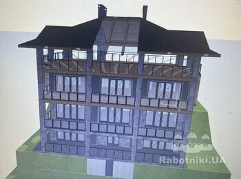 Монтаж каркасу покрівлі 300 м (с. Мислівка)