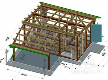 Будівництво майстерні-сарая за кресленнями замовника.