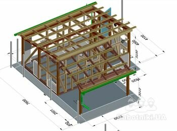 Будівництво майстерні-сарая за кресленнями замовника.