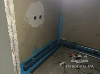 Укладка плитки та постановка сантехніки.