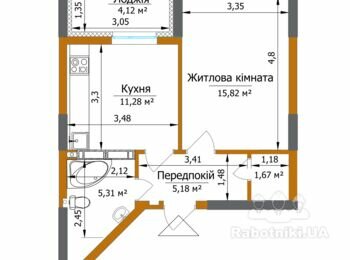 Ремонт "під ключ" 1к. 43,8м2 в новобудові