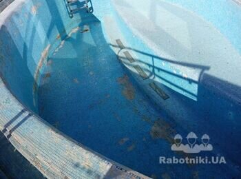 Ремонт мозаїки та повна епоксидна затирка чаші басейну 40м