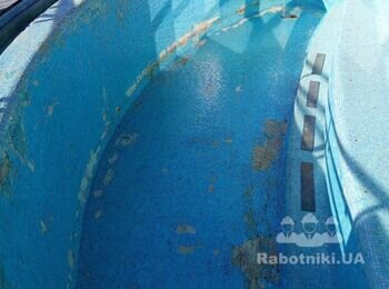 Ремонт мозаїки та повна епоксидна затирка чаші басейну 40м