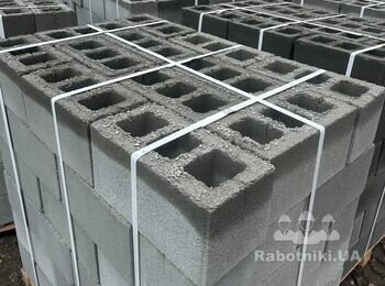 Кладка шлакоблоку під розшивку з двох сторін 170м3