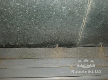 Ремонт крыши балкона.