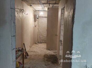Улаштування цементної піщаної стяжки 5 см