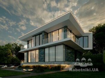Вентилируемый фасад: каркрас, утепелние, керамогранит 400м2+100м2