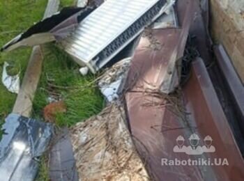 Вивіз будівельного сміття після прильоту дрону