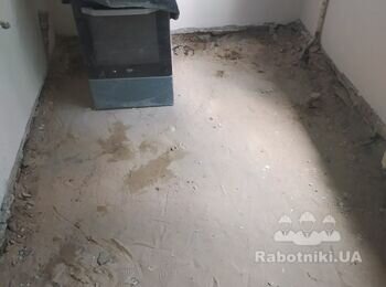 Стяжка + укладка плитки