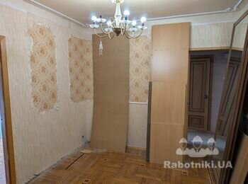 Штукатурка, шпаклёвка стен, квартира 76 м2