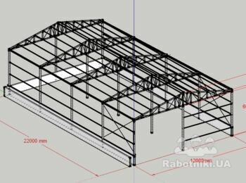 Склад з профнастилу22на 12
