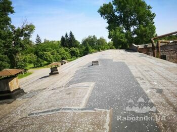 Улаштування гідроізоляції покрівлі руберойдом