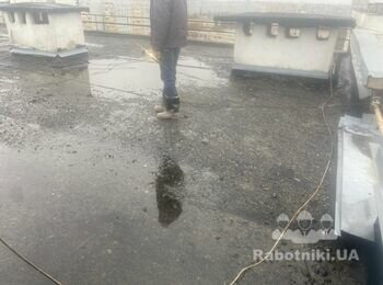 Перекриття рубероідом 160 м кв покрівлі на багатоповерхівці