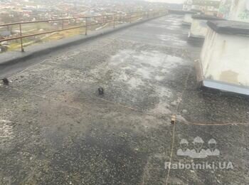 Перекриття рубероідом 160 м кв покрівлі на багатоповерхівці