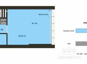 Натяжные потолки 30 м2