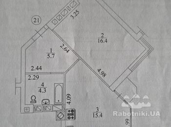 Натяжна стеля 42 м2