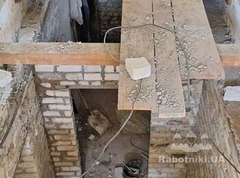 Бетонное перекрытие подвала 4,4 куба бетономешалкой
