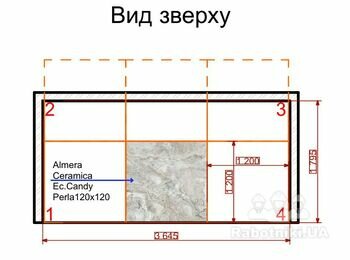 Укладання плитки в шоурумі