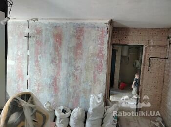 Вирівнювання стін (штукатурка) 100 кв.м. Можливо + стеля