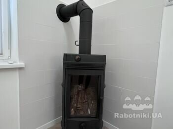 Укладка плитки за каміном