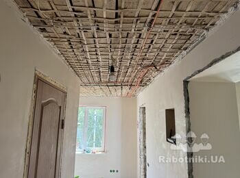 Монтаж гіпсокартону на стелю