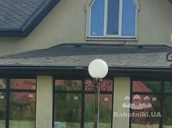 Укладка битумной черепици и осб