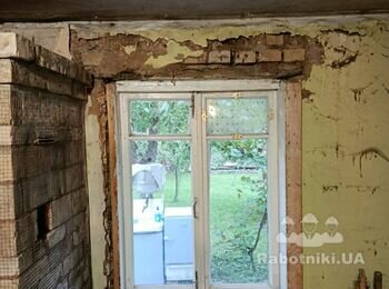 Замена перемычьки над оконным проёмом