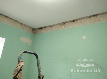 Подготовить стены и потолок под покраску (штукартуркашпаклевка)