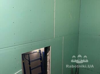 Оздоблення гіпсокартону клінкером та декоративною фарбою