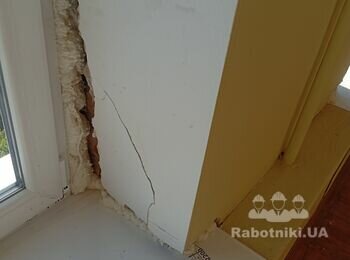Штукатурка відкосів 5 вікон