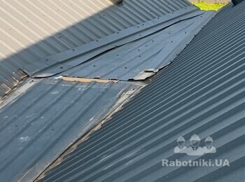 Ремонт покрівлі з металопрофілю