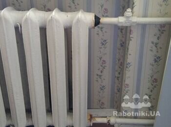Замена чугунных радиаторов на биметаллические 2шт