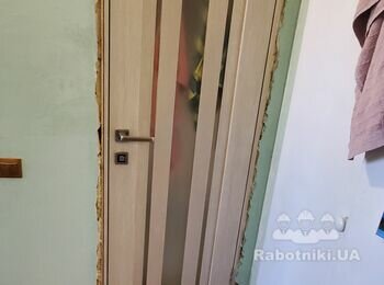 Установка наличников на двери