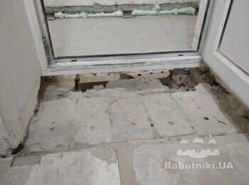Вирівняти підлогу на балконі стяжкою та покласти плитку (10м2) ВДНХ
