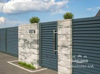 Забор 73 м.п. + 2 ворота откатні + 2 калитки