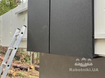 Монтаж вент фасаду на металеві касети з підшивкою +-130м.п.