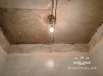 Облашування ГКЛ стелі у ванній кімнаті