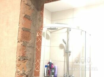 Обрезка плитки,установка електросушки для полотенец