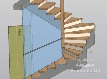 Обшивка бетонних сходів деревом