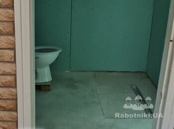 Укладка плитки санузел 5 кв м + веранда 8 кв м+ тёплый пол