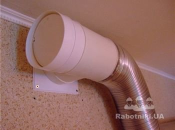 Установка вытяжки и обратного клапана