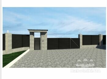 Встановити фасадну частину паркану