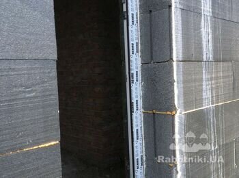 Нанесение армосетки 2 слоя , машинная штукатура