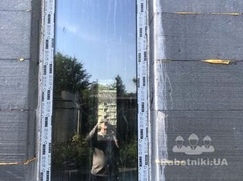 Нанесение армосетки 2 слоя , машинная штукатура