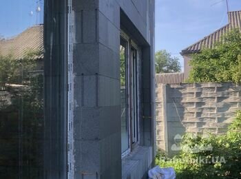 Нанесение армосетки 2 слоя , машинная штукатура