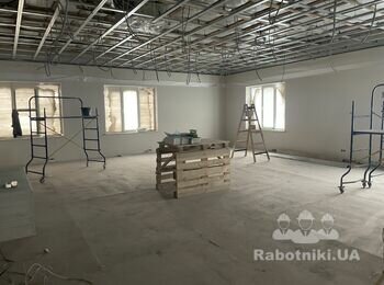 Монтаж гіпсокартон на стелю