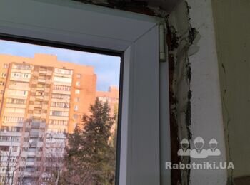 Внутренние откос кухонного окна