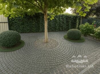 Укладка гранітної бруківки 30 кв.м.